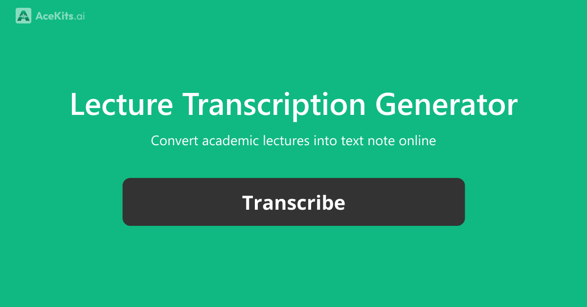 Lecture Transcription: Convert Academic Lectures to Text